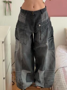 Free People The Tale patchwork barrel jeans